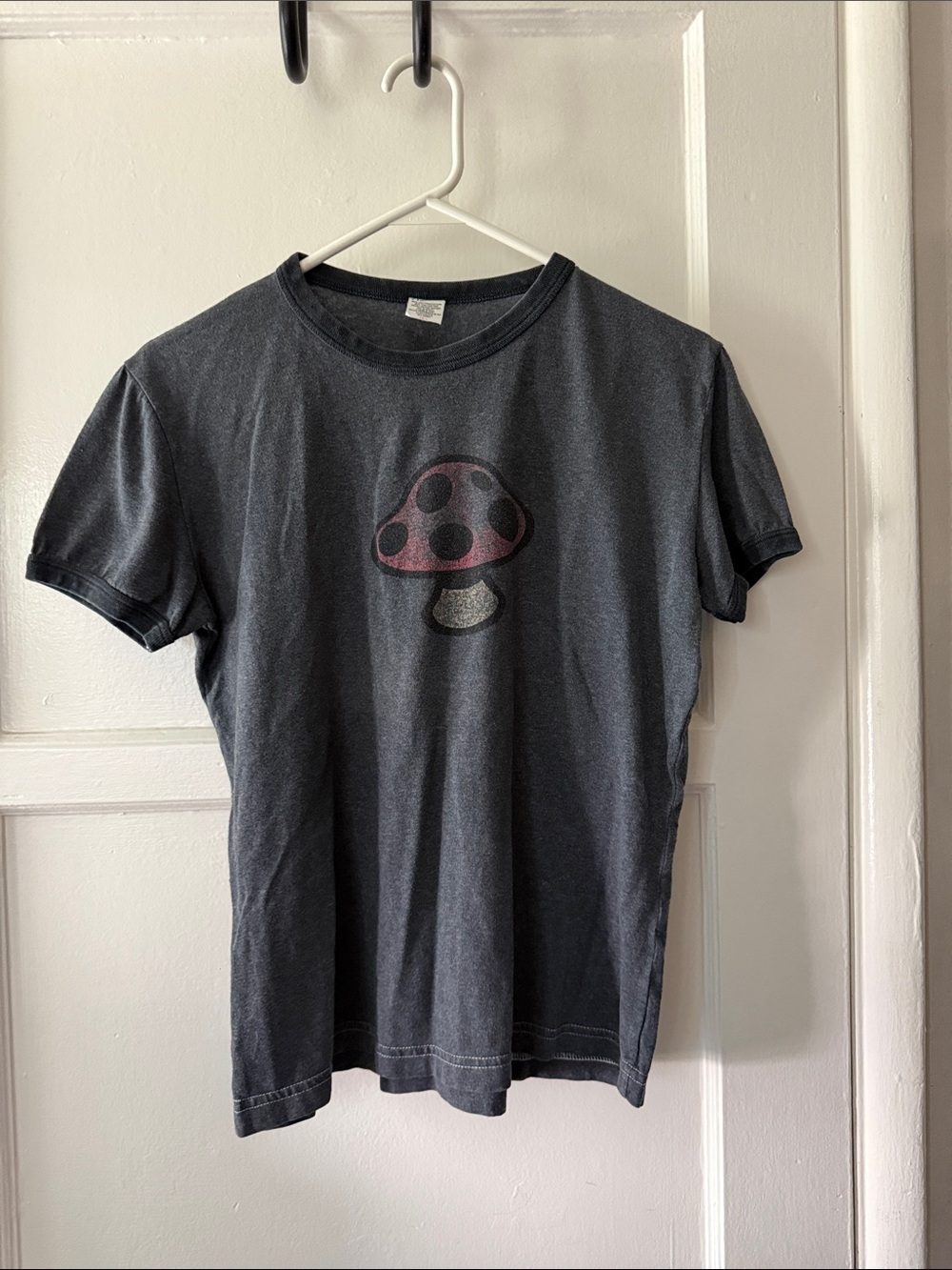 Astro Women’s Fitted Graphic Mushroom Tee Cotton-Polyester Blend